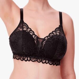 NWT Bali Black Wireless Convertible Bra XL